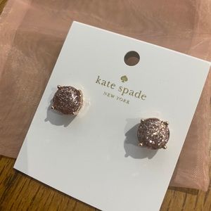 Kate Spade Glitter Stud Earrings (rose gold)